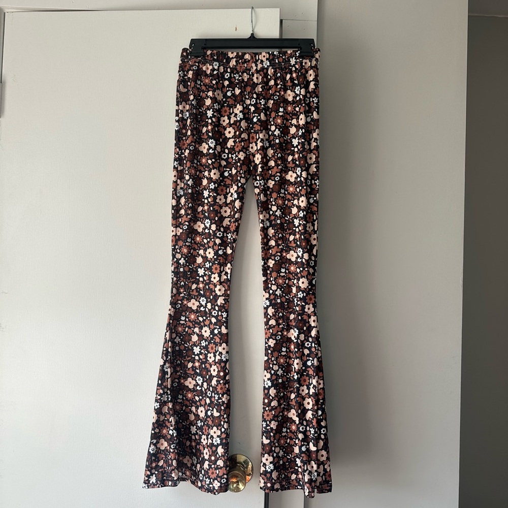 Boho Floral Flare Pants